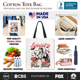 Licensed To Draw Blood Canvas Tote Bag