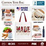 Made To Worship Canvas Tote Bag