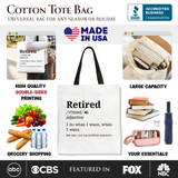 Retired Definition Canvas Tote Bag