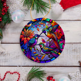 Hummingbird Stained Glass Ornament
