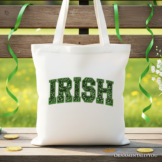 Irish Sequined Canvas Tote Bag