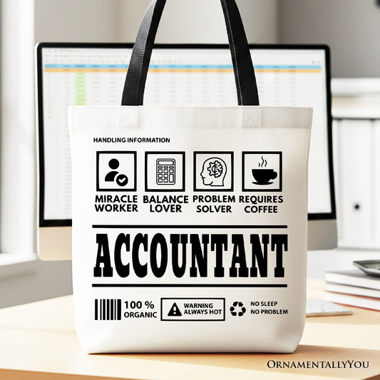 Accountant Nutrition Facts Canvas Tote Bag
