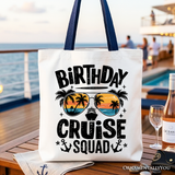 Birthday Cruise Squad Canvas Tote Bag
