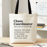 Chaos Coordinator Definition Canvas Tote Bag