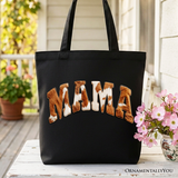 Cow Print Mama Canvas Tote Bag