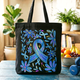 Diabetes Ribbon Canvas Tote Bag