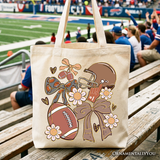Football Mom Canvas Tote Bag