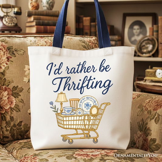 Rather Be Thrifting Canvas Tote Bag