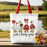 Lovely Goose Canvas Tote Bag