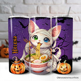 Kawaii Halloween Ramen Sphynx Cat 20oz Tumbler