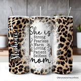 She Is Mom Leopard Print 20oz Tumbler