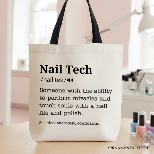 Nail Tech Definition Canvas Tote Bag