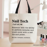 Nail Tech Definition Canvas Tote Bag