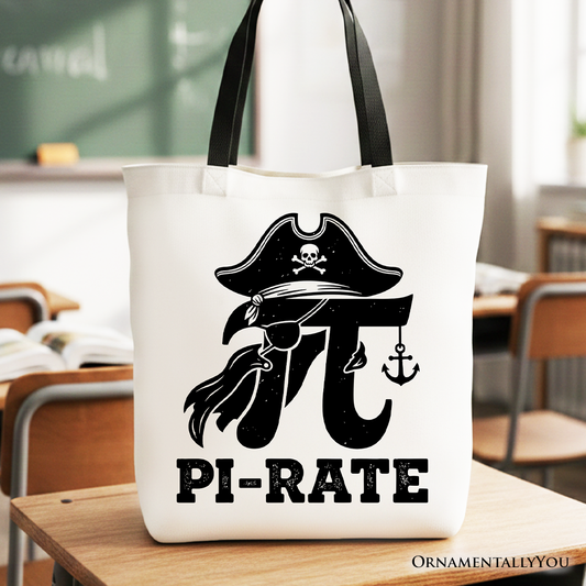 Pi Rate Canvas Tote Bag