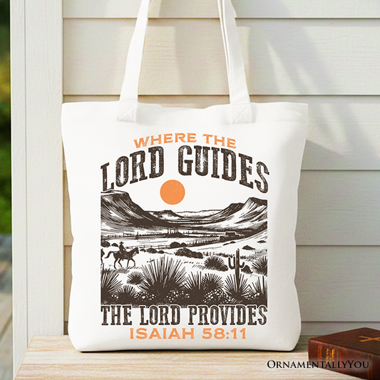 Where The Lord Guides Tote Bag