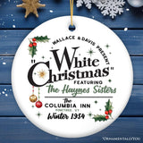 White Christmas Ceramic Ornament