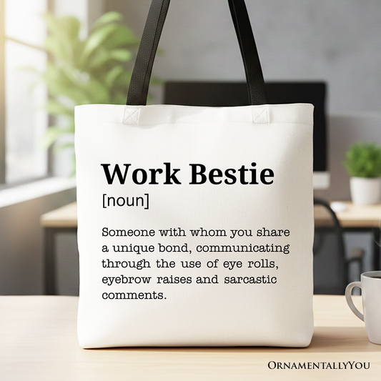 Work Bestie Definition Canvas Tote Bag