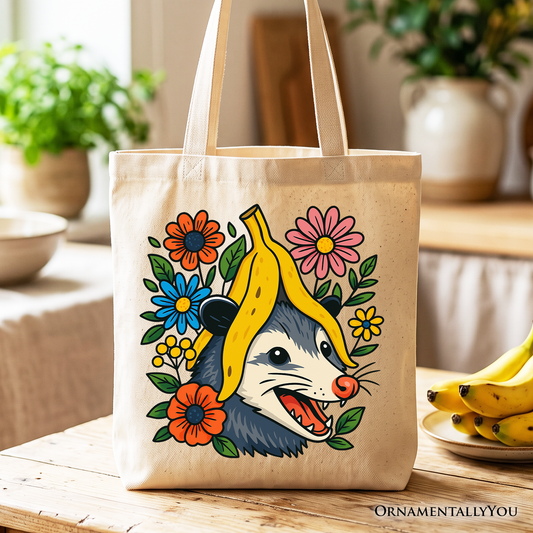 Banana Possum Canvas Tote Bag