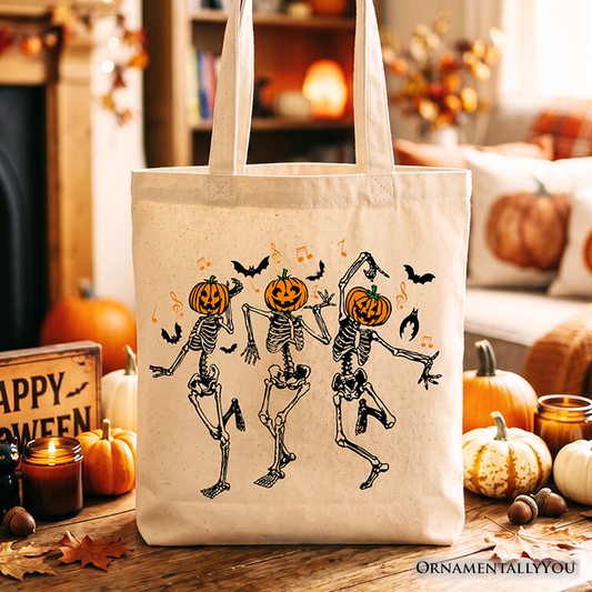 Dancing Skeletons Canvas Tote Bag