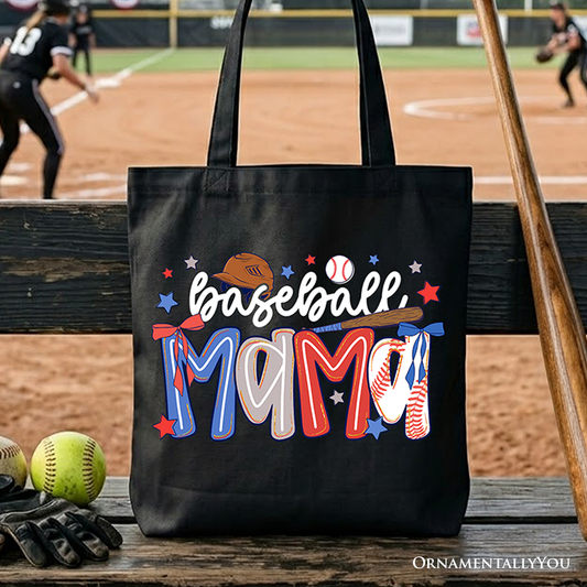 Baseball Mama Canvas Tote Bag