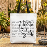 Note To Self Canvas Tote Bag