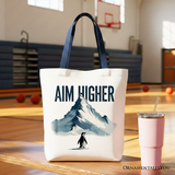 Aim Higher Penguin Canvas Tote Bag