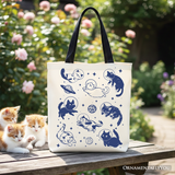 Cats In Space Canvas Tote Bag
