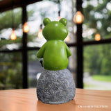 Coffee Frog Garden Statue