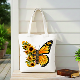 Faith Butterfly Canvas Tote Bag
