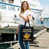 Here For The Free Ice Cream Canvas Tote Bag