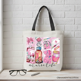 Nurse Life Canvas Tote Bag