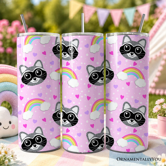 Raccoon Rainbow 20oz Tumbler