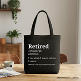 Retired Definition Canvas Tote Bag