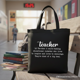Teacher Definition Canvas Tote Bag