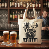 Unhinged And Feral Canvas Tote Bag