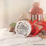 White Christmas Ceramic Ornament