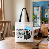 Not Old Black Cat Canvas Tote Bag