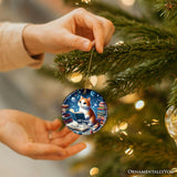 Books And Cats Ceramic Ornament