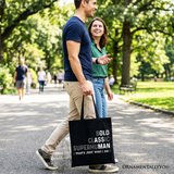 Bold Classic Superhuman Canvas Tote Bag
