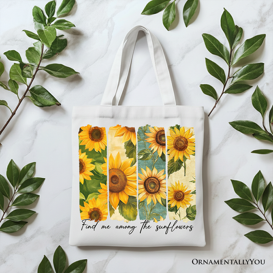 Among the Sunflowers Canvas Tote Bag