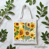 Among the Sunflowers Canvas Tote Bag