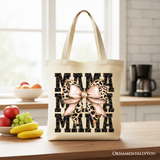 Glitter Leopard Mama Tote Bag