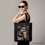 Iced Coffee Opossum Canvas Tote Bag