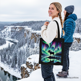 Under The Northern Lights Canvas Tote Bag