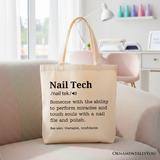 Nail Tech Definition Canvas Tote Bag