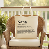 Nana Definition Canvas Tote Bag