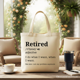 Retired Definition Canvas Tote Bag
