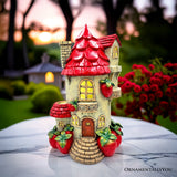 Solar Powered Strawberry Fairy Home Figurine