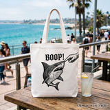 Boop Shark Canvas Tote Bag