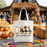 Just A Spooky Canvas Tote Bag